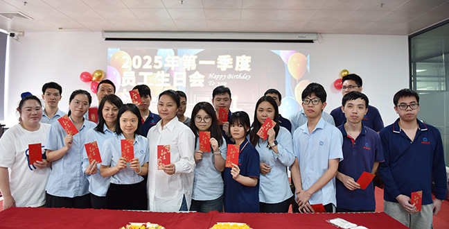 Warm birthday party, caring about employees' feelings - hope & Chunjima Electric Control held the first quarter of 2025 employee birthday party